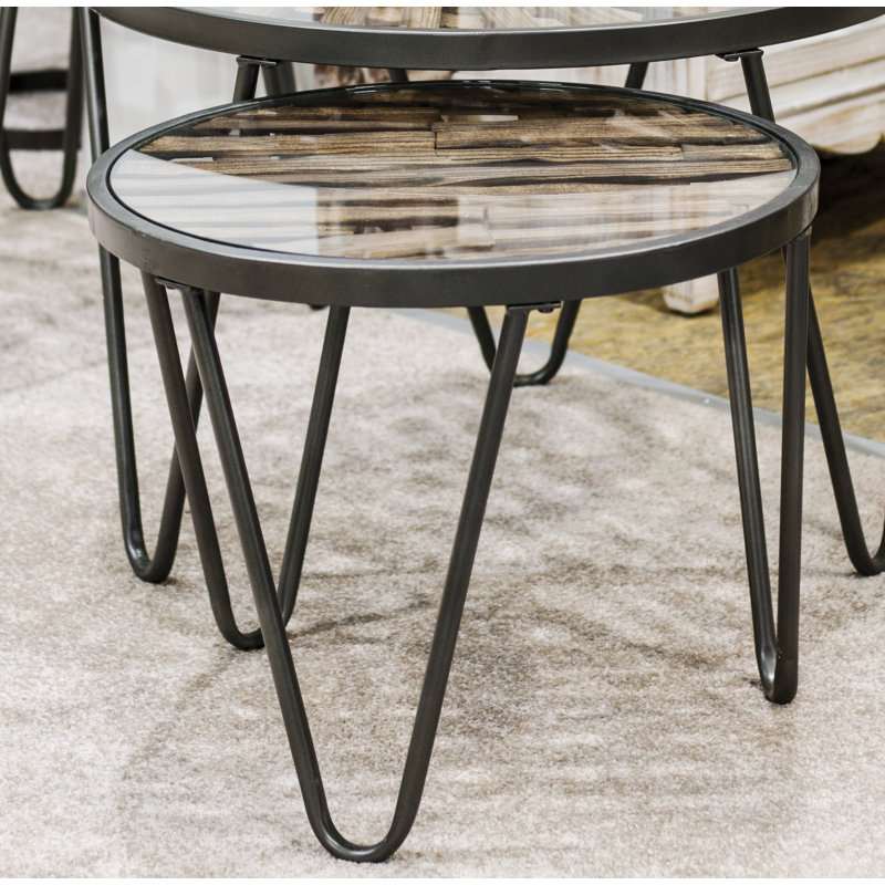 Woolsey Glass Top End Table