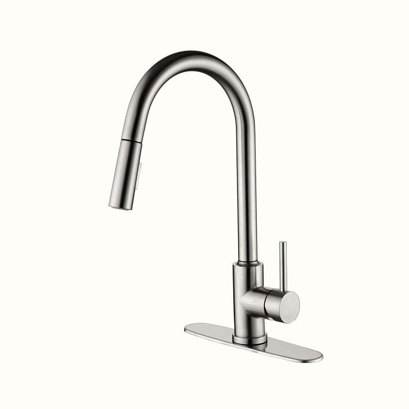 HOOSENG Pull Down Touch Kitchen Faucet, Brushed Nickel