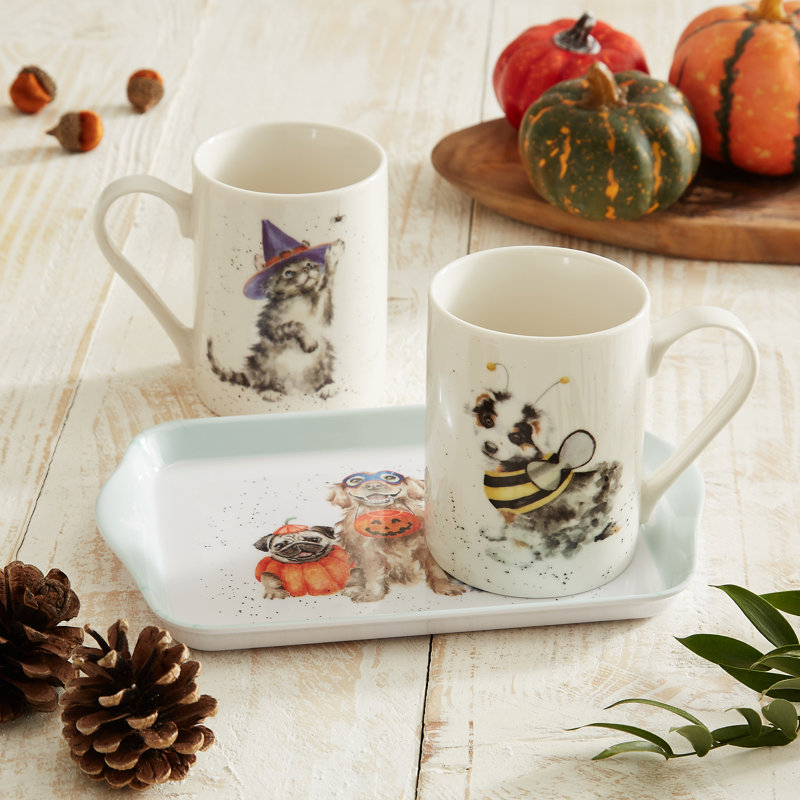 Classic Wrendale Designs, Mug & Tray Set (Cats & Dogs)