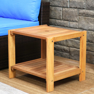 Table d'appoint en bois massif Freund