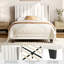 Upholstered Bed Frame with Channel Tufted Headboard-151398448-151398449