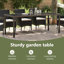 Rectangular Metal Outdoor Dining Table , 200cm cm W 80cm cm D