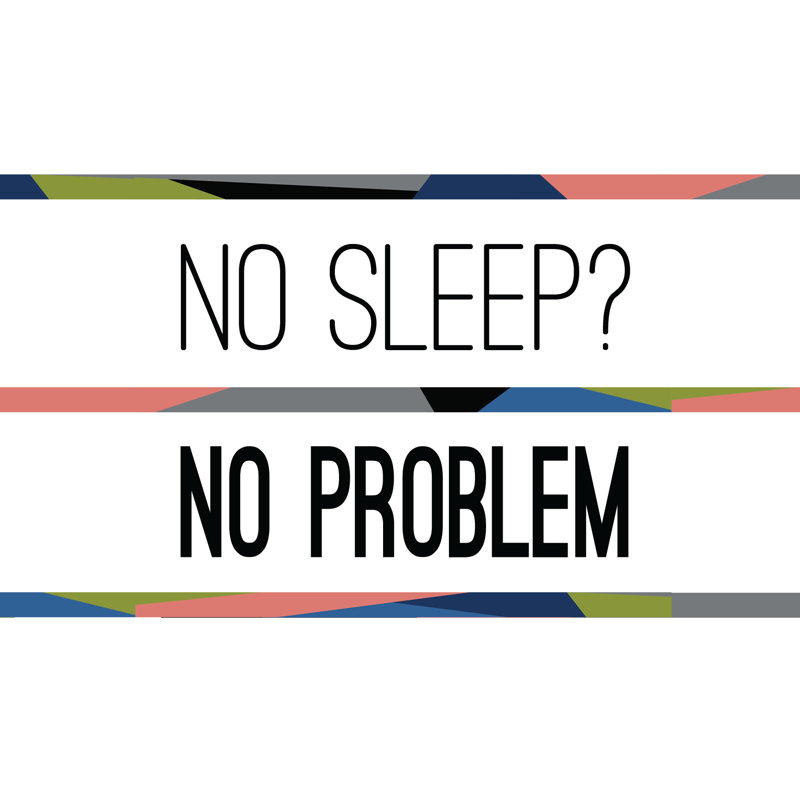 No Sleep - Wrapped Canvas Print, 30cm H x 30cm W x 3.8cm D