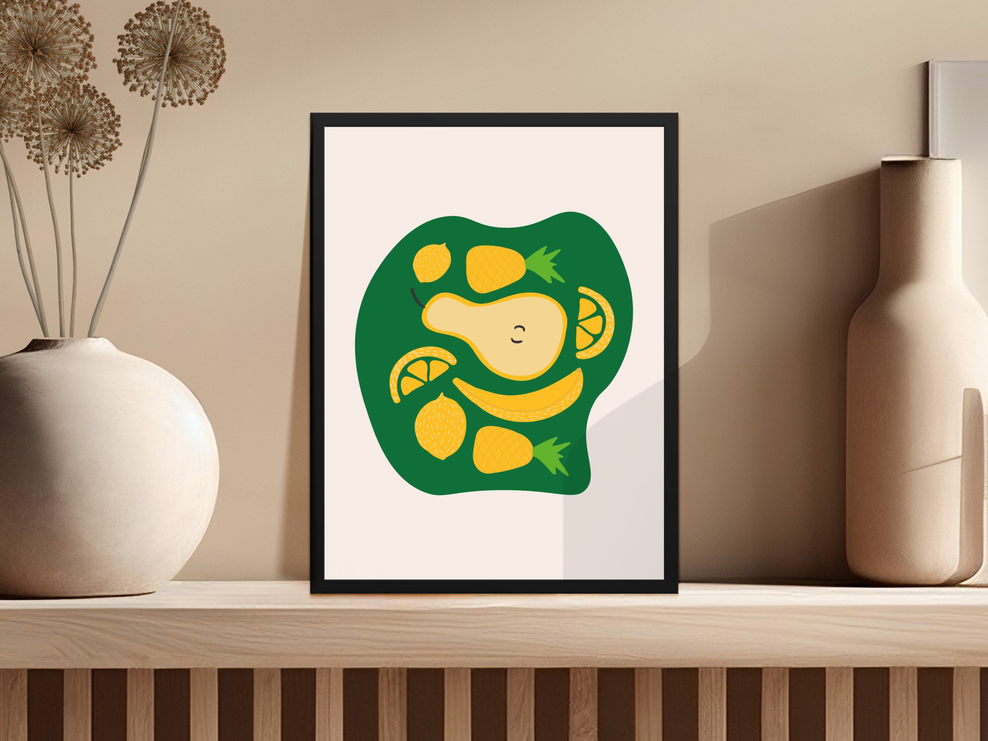 Lark Manor Delicious Fruit Bowl Still Life Modern Art Framed Poster ...