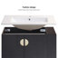 Ensemble de meuble-lavabo 30 po avec lavabo, avec deux portes et meuble-lavabo avec tablette de rangement ouverte à droite, bois massif, sans les robinets-1470885487