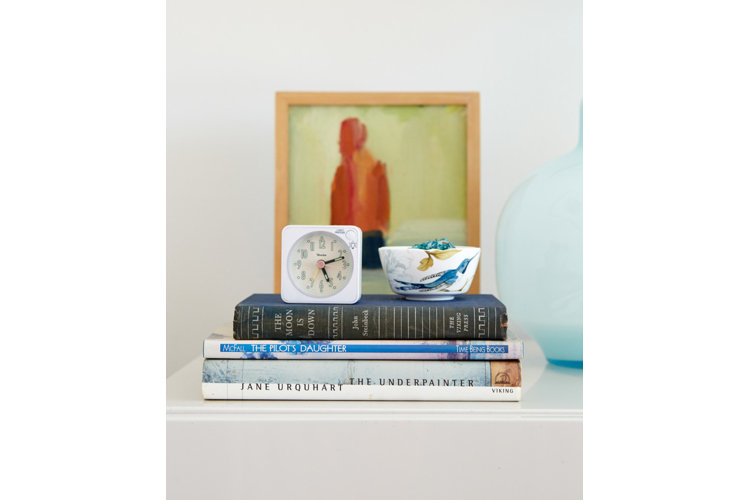 books on side table