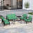 Polett Teak Outdoor Six-person Patio Set With Cushions And Two Tables-91246495-91246480