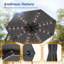 Parasol de marché d'extérieur à DEL 10 'avec bouton-poussoir inclinable et toutes saisons pour terrasse de jardin-531704752
