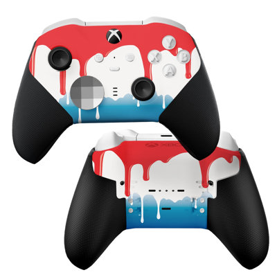 DreamController Melted Firecrackeer X-box Elite Controller Series 2 Core Limited Edition Custom Elite Core Controller for X-box One/Series X/S Made with Advanced HydroDip Paint Technology