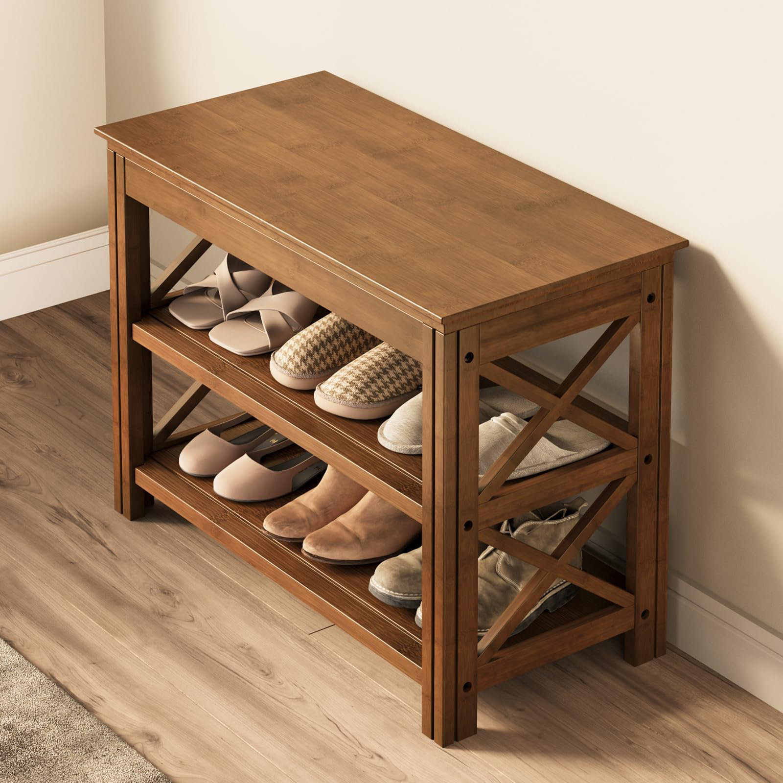 3 Tier Removable Shoe Bench