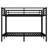 Metal king Bunk Bed for Teens and Adults,Space-Saving/Noise Reduced/No Box Spring Needed, Black
