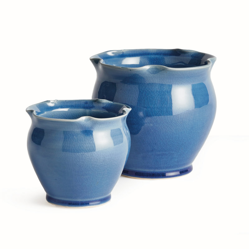 Conservatory Ceramic Planter, Blue