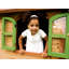 AXI 118cm W x 172cm D Outdoor Hemlock Wood Playhouse