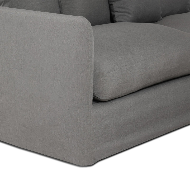 Falkland Crinela Outdoor Sofa-92"-Faye Sand, Charcoal