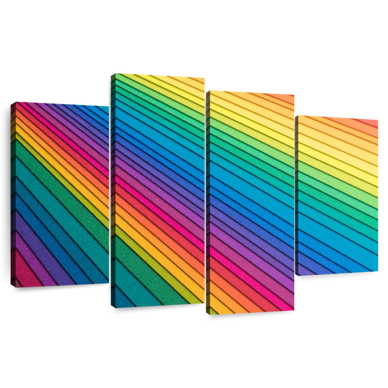 Pile de papier arc-en-ciel Kiahanna, H 18 po x l 30 po