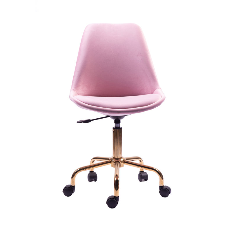 Velvet Task Chair, Pink