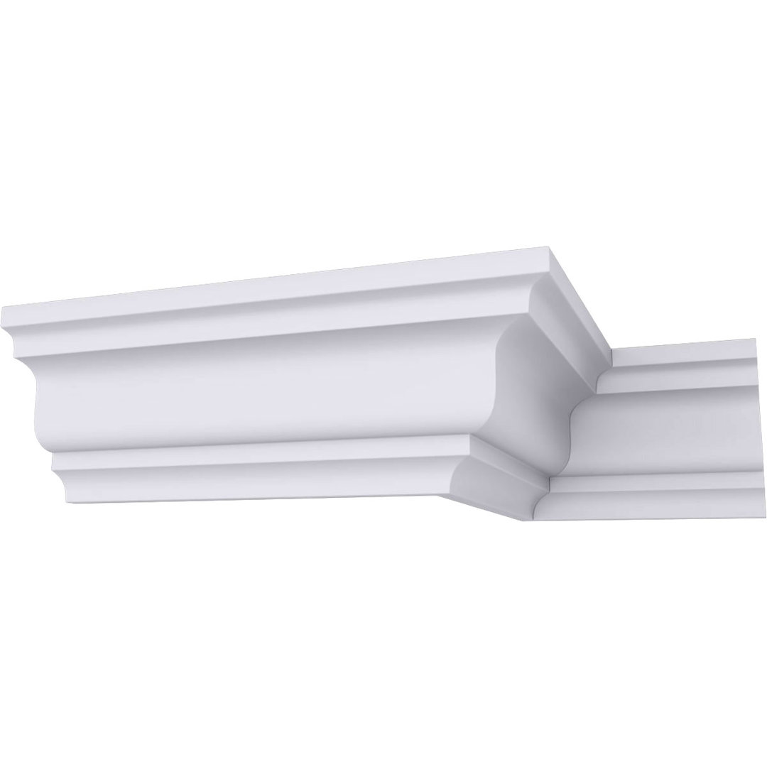 4"H x 3"P x 5"F x 94 1/2"L Nexus Traditional Crown Moulding Ekena Millwork
