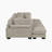 Brinsley 90" Modern Modular Chaise Lounge with Corduroy Fabric, Adjustable Armrests & 4 Pillows-757257643