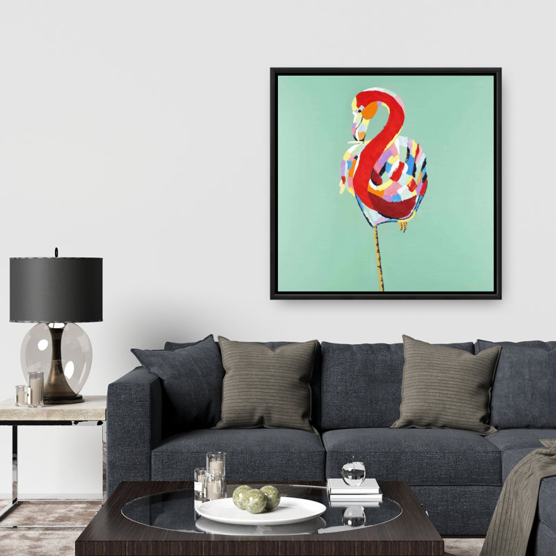 «Colorful Abstract Flamingo» sur toile