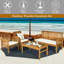 Hiroji Acacia 4 - Person Patio Conversation Set with Cushions