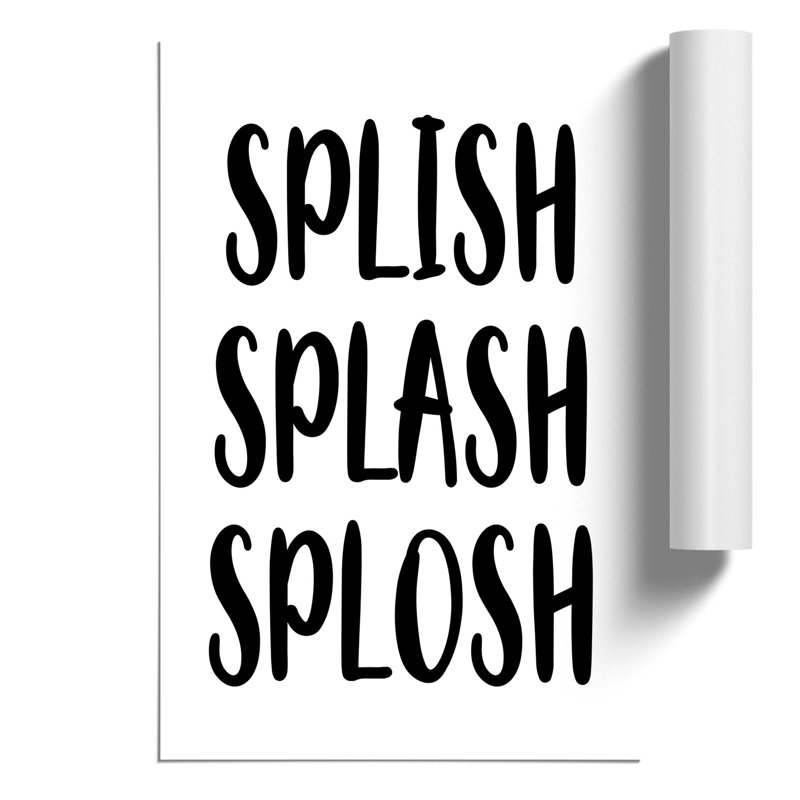 Splish Splash Splosh - Frameless Print, 42cm H x 30cm W x 0.1cm D
