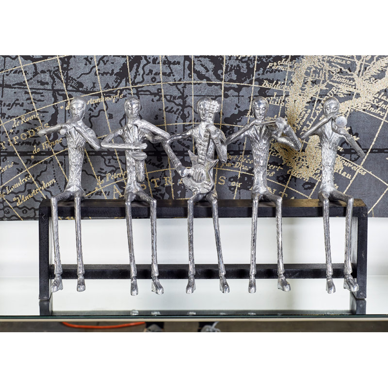 Statue de bande musicale en bois aluminium