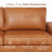 Gilmar 89" Upholstered Vegan Leather Sofa with Square Arms and Storage Pockets-29874888