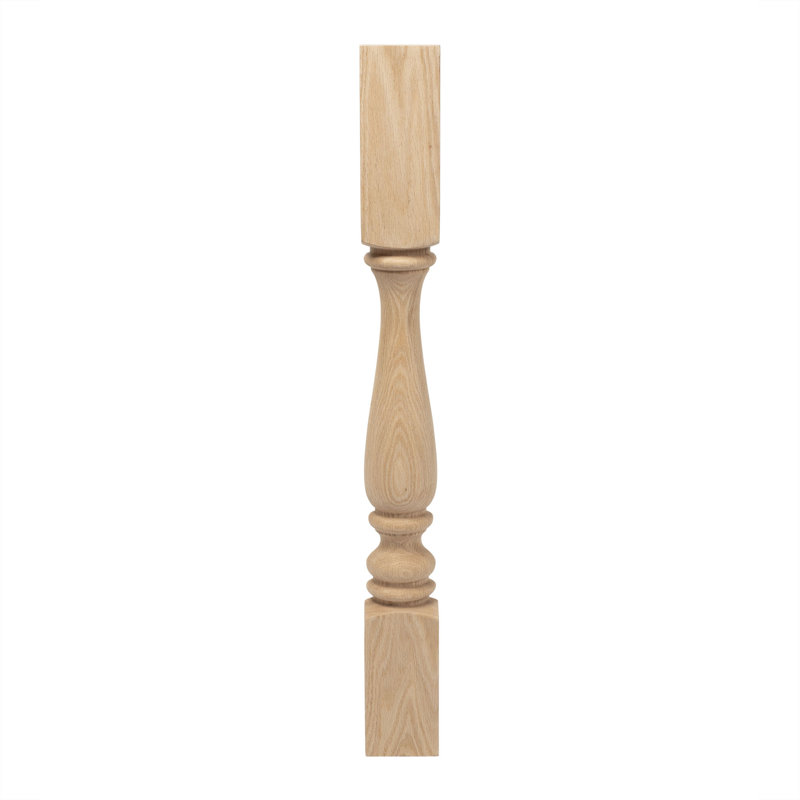 Pieds demi-ronds, H 35,25 po x l 3,75 po x P 3,75 po, Chêne