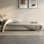 Banc rembourré en microfibre et cuir massif-692059418