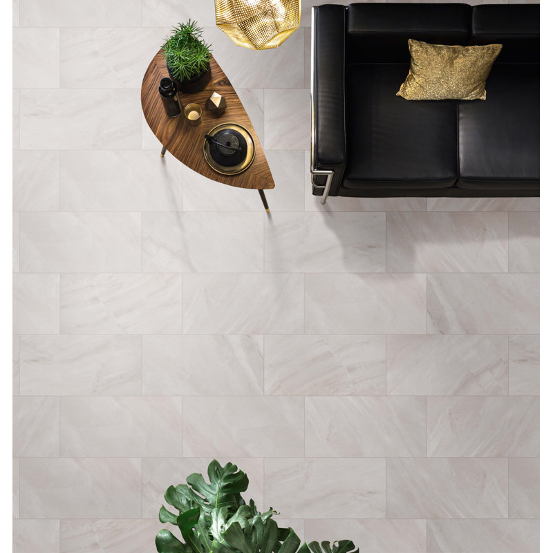 Ahri 12 in. x 24 in. Matte Ceramic Stone Look Wall Tile, Sumi