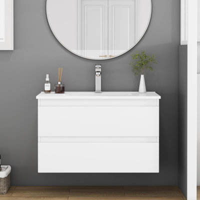 Meuble-lavabo mural 32 po