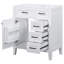 Base de meuble-lavabo moderne 30 po - Armoire à tiroirs blanche en bois massif et ensemble autoportant inclus avec les tiroirs Conception élégante en caoutchouc requise-1934344441