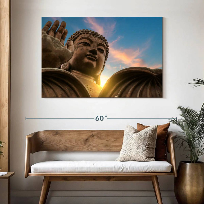 Bouddha du monastère Adella Po Lin, H 32 po x l 48 po