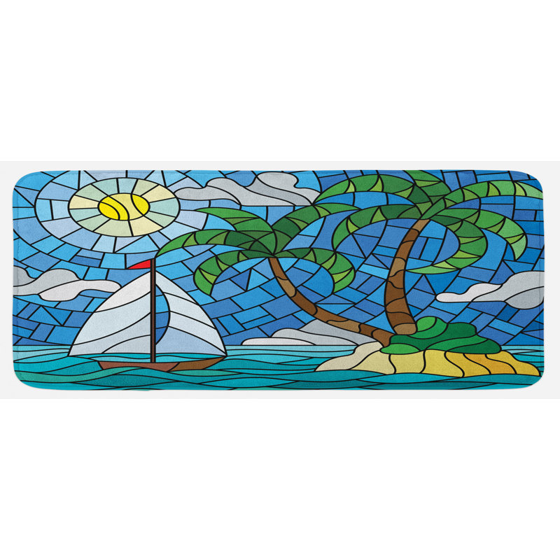 Coastal Synthetic Kitchen Mat