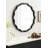 Pieced Wood Round Bathroom Mirror-1154127477