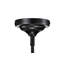 Mini-luminaire suspendu moderne 1 lumière noir mat avec abat-jour cylindrique en métal