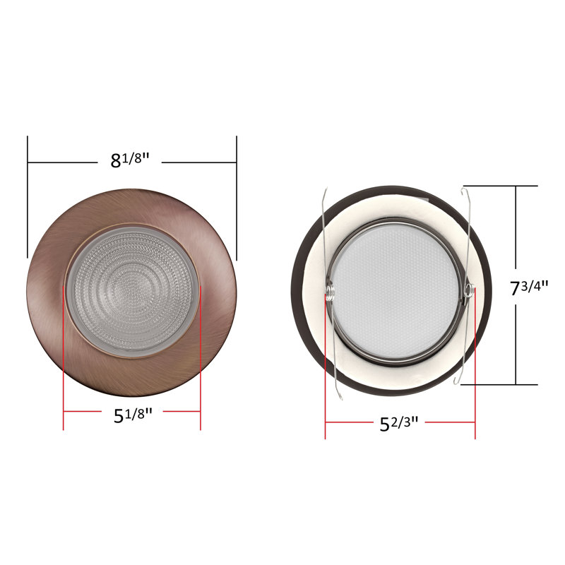 6'' Bronze Shower Recessed Trim
