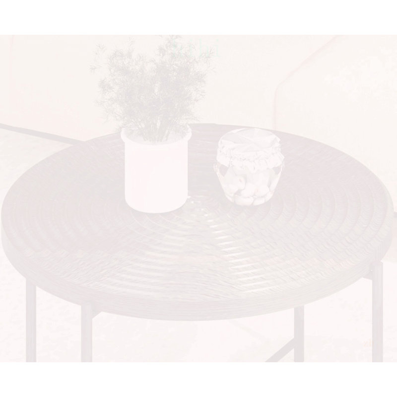 Ensemble de table basse et de table de bout 2 pièces Radial, Bois brun foncé