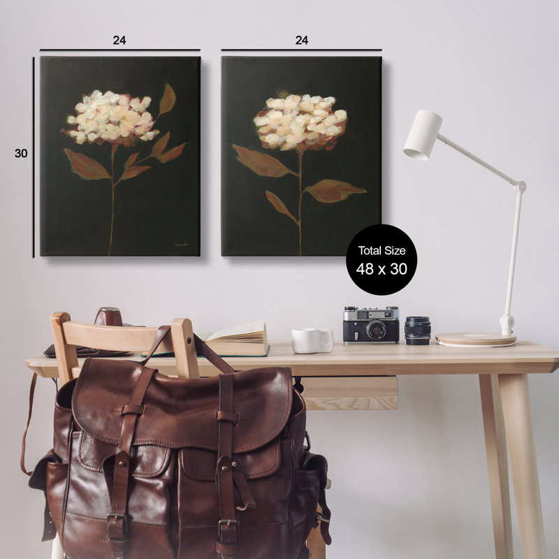 "Solitaire Bloom avant l'automne", ensemble de 2 toiles murales par Haley Knighten, H 30 po x l 24 po