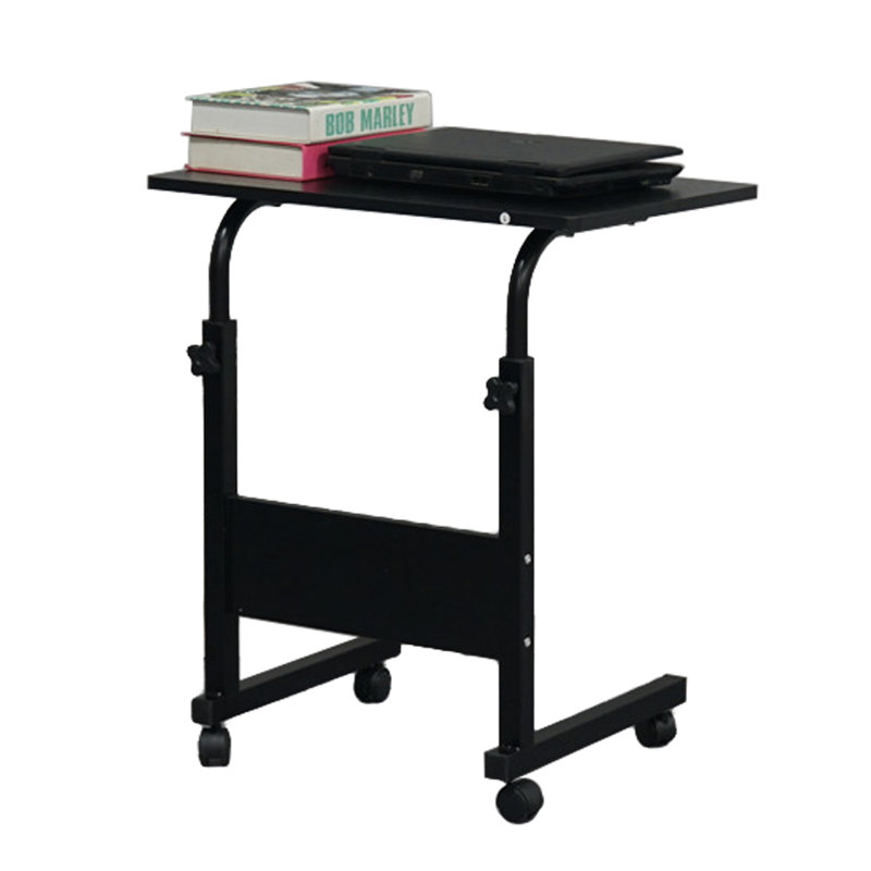 FCH Melamine-Coated Particle Board Computer Desk With Baffle Adjustable Height And Movable, 80" W x 40" D, Black