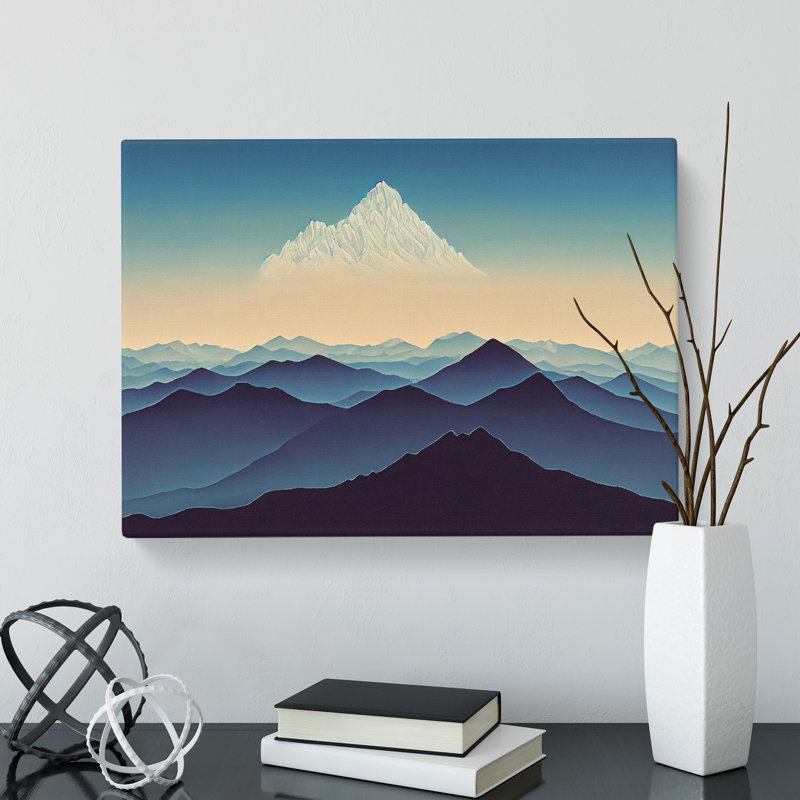Luminous Winter Mountains - Wrapped Canvas, 50cm H x 76cm W x 3cm D
