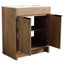 Meuble-lavabo autoportant de 30 po. Céramique blanche. 2 portes à fermeture en douceur. Contreplaqué. Meuble-lavabo moderne avec lavabo en céramique. Modèle.-605992525