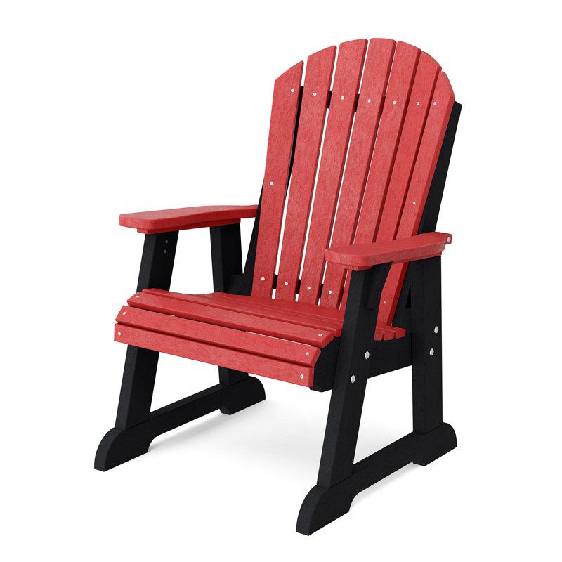 Heritage High Fan Back Chair, Cardinal Red/Black