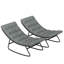 Chaises de véranda, chaises berçantes d'extérieur 2 pièces