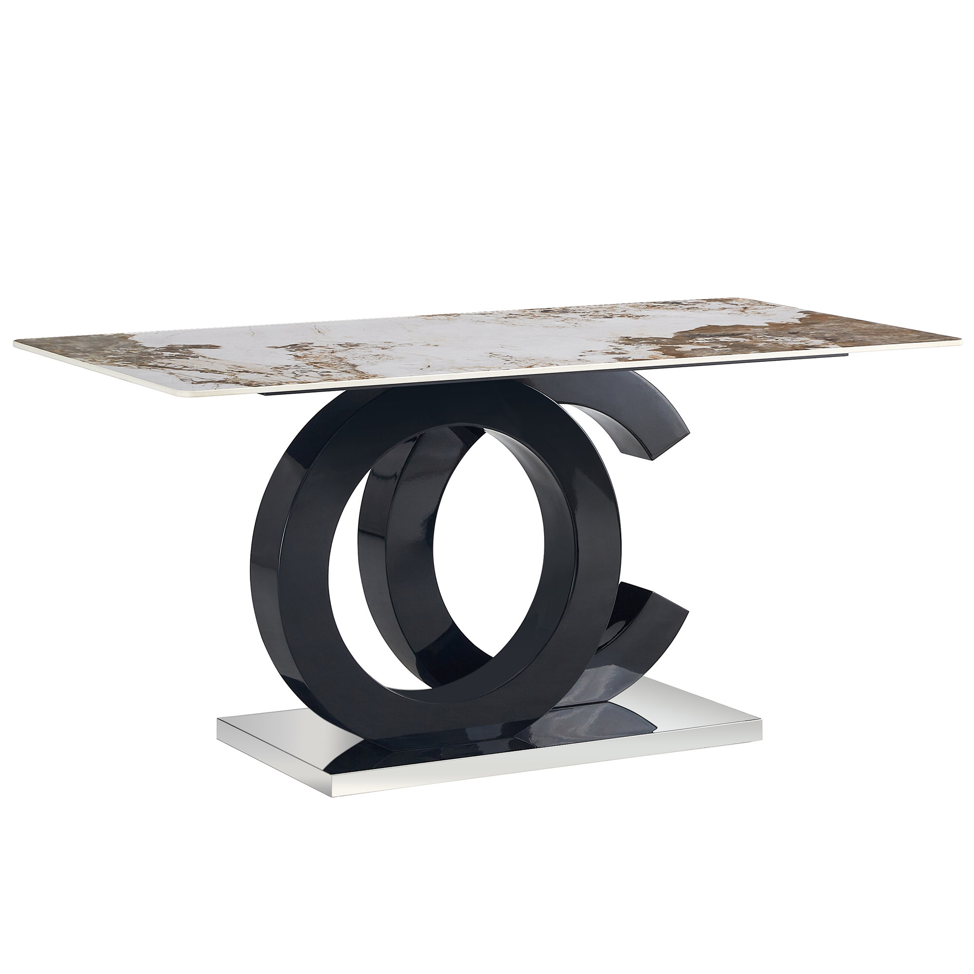 Mercer41 Large Modern Minimalist Rectangular Dining Table For 6-8 ...