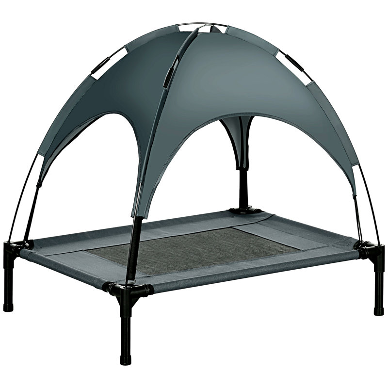 Lit surélevé portatif pour chien, Petit (H 28,78 po x l 30,03 po x P 24,03 po), Gris