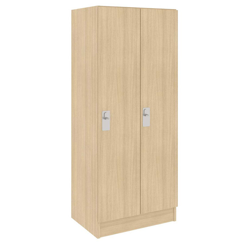 Armoire-penderie double à deux compartiments avec porte, Chêne de Bataille Creek