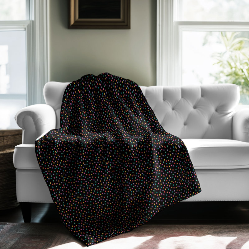 Fleur chromatique - couverture sherpa de qualité supérieure 1 pièce, Lit simple