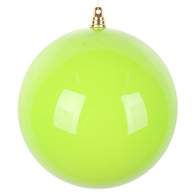  6" Lime High-Gloss Ball Ornament. Includes 4 ornaments per bag.