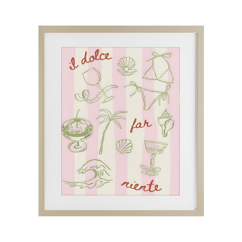 «Il Dolce Far Niente Beach», impression encadrée sous verre, design par The Prints Vibe, 21 x 17